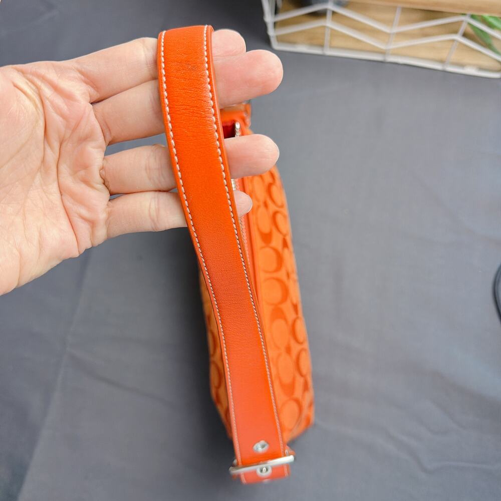 Rare Coach Vintage Y2k Orange Signature Shoulder Bag … - Gem
